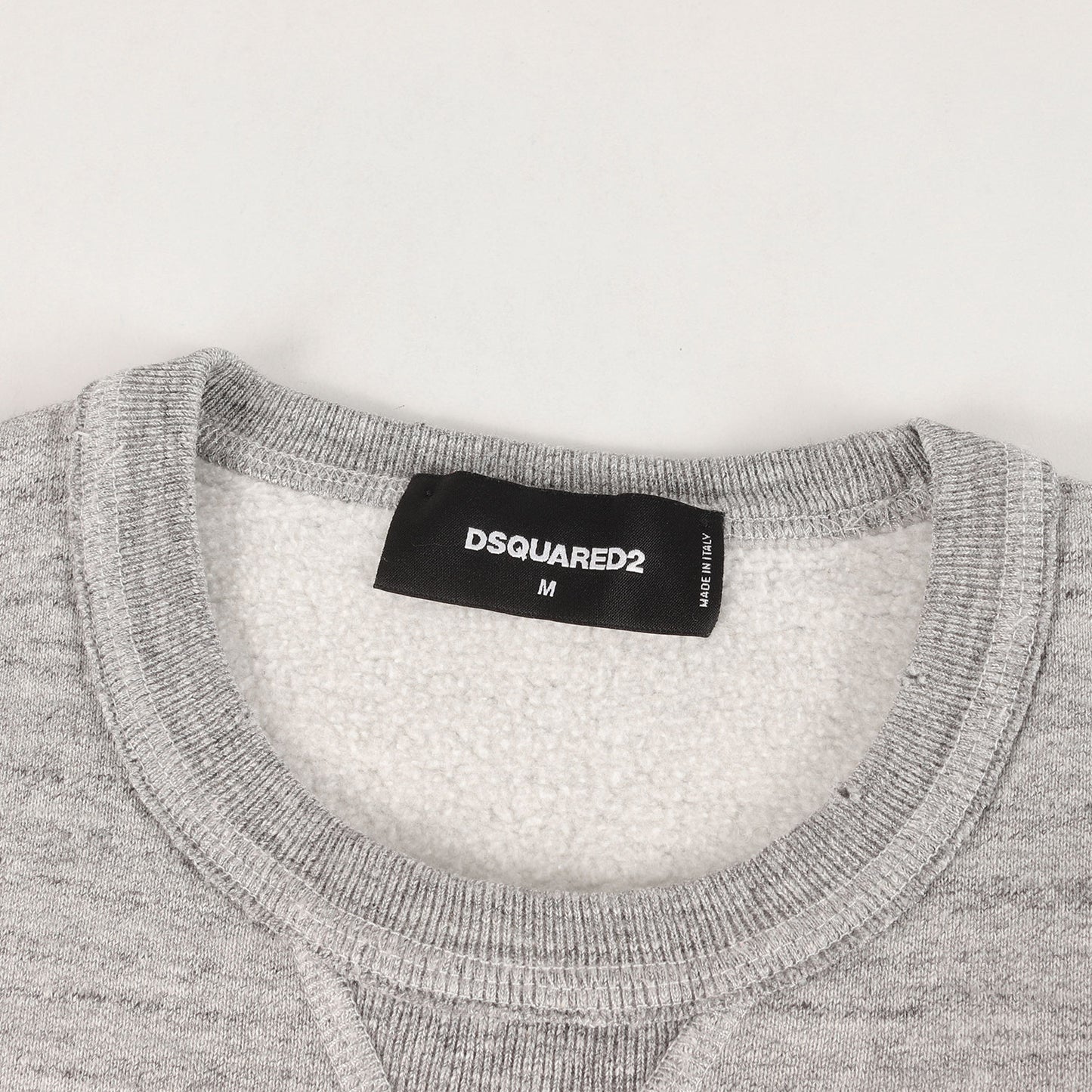 ヴィンテージ加工 カレッジロゴ 前V クルーネック スウェット