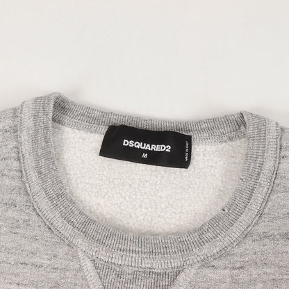 ヴィンテージ加工 カレッジロゴ 前V クルーネック スウェット