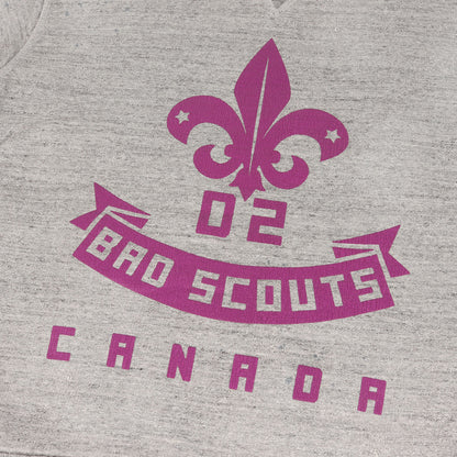 ヴィンテージ加工 カレッジロゴ 前V クルーネック スウェット