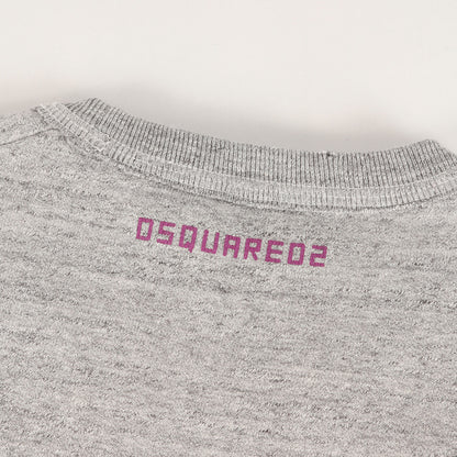 ヴィンテージ加工 カレッジロゴ 前V クルーネック スウェット