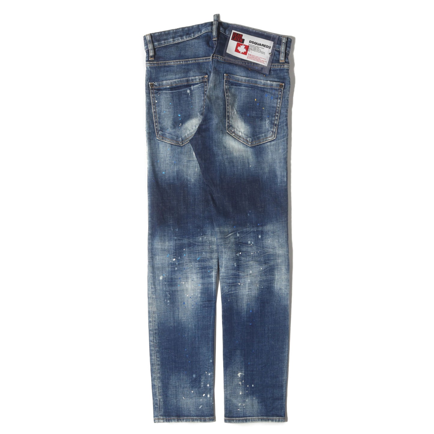 ペンキダメージ加工 ストレッチ スキニー デニムパンツ (Cool Guy Jean)