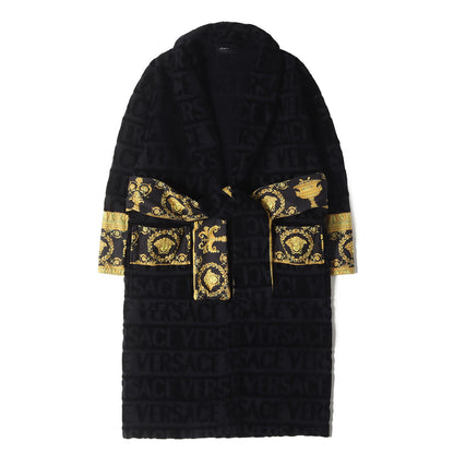 [Barocco＆Robeコレクション] メデューサ バロック ロゴモノグラム パイルコットン バスローブ