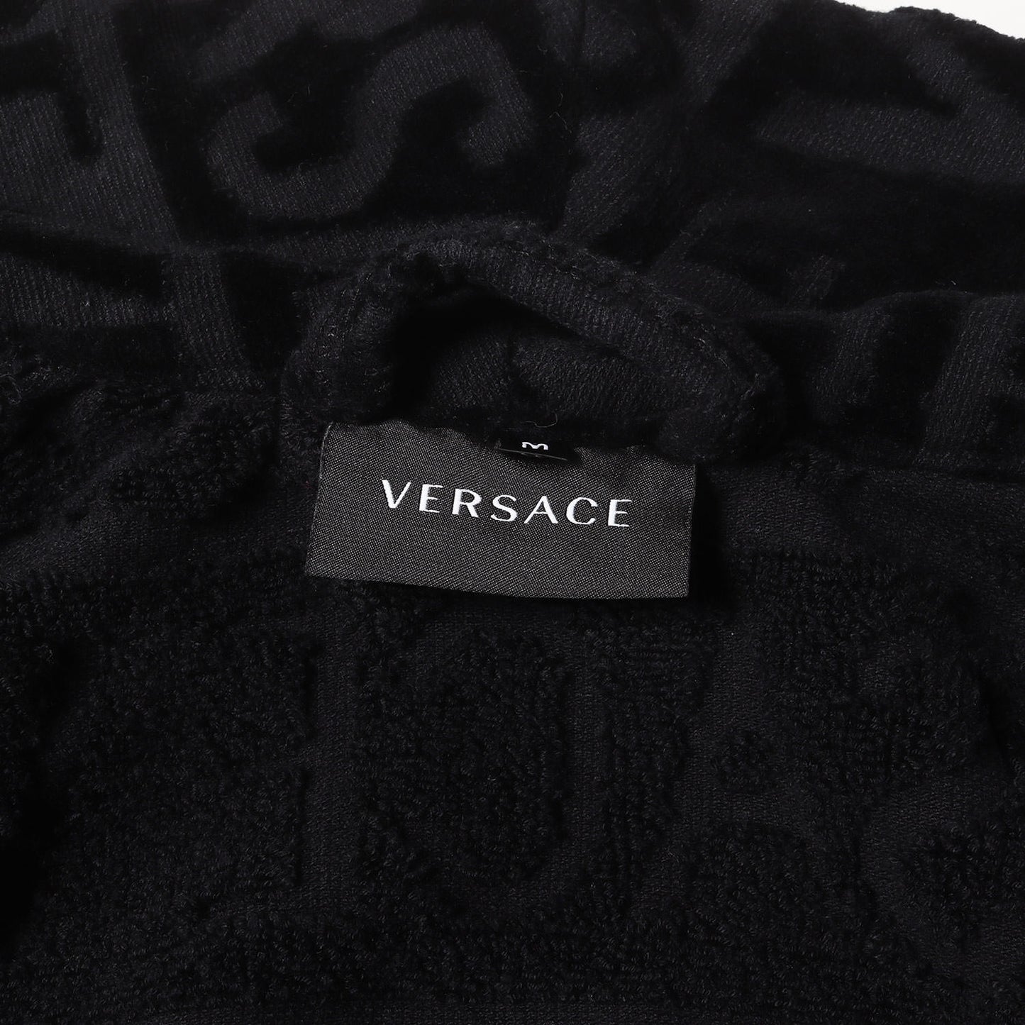 [Barocco＆Robeコレクション] メデューサ バロック ロゴモノグラム パイルコットン バスローブ