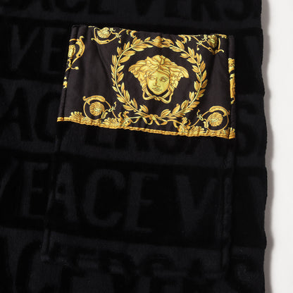 [Barocco＆Robeコレクション] メデューサ バロック ロゴモノグラム パイルコットン バスローブ