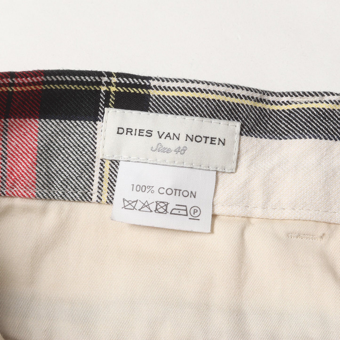 タータンチェック コットン ワイド パンツ