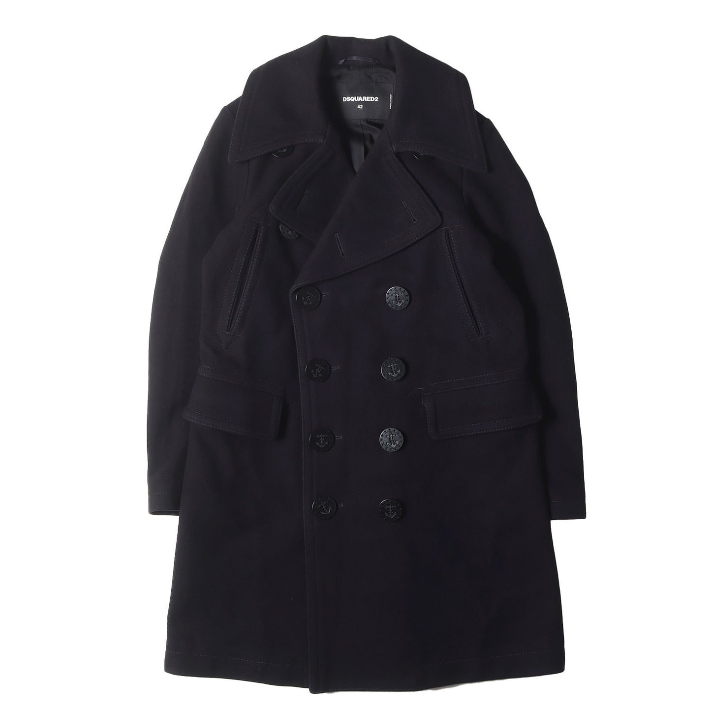 13スター アンカーボタン メルトンウール ロング ピーコート