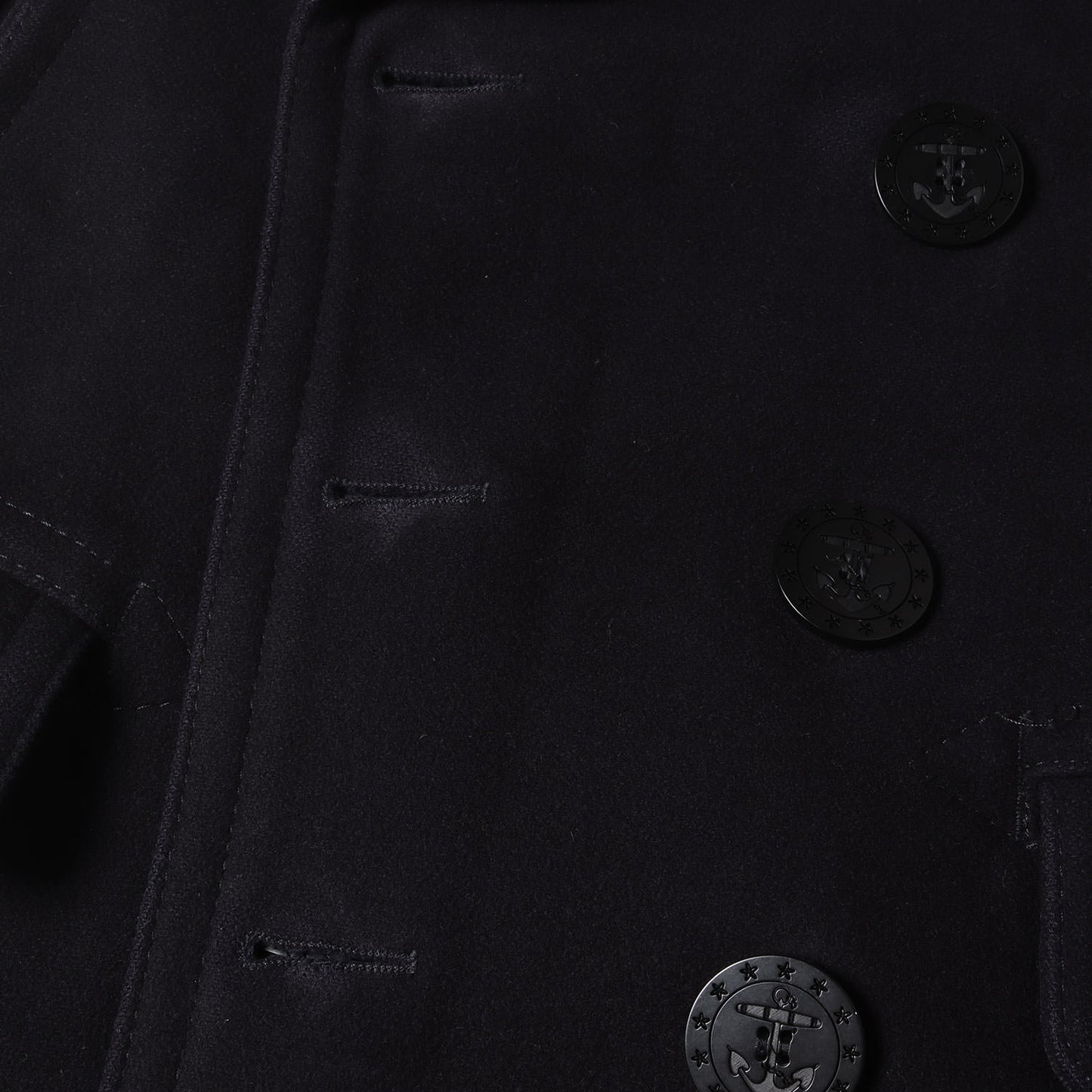 13スター アンカーボタン メルトンウール ロング ピーコート