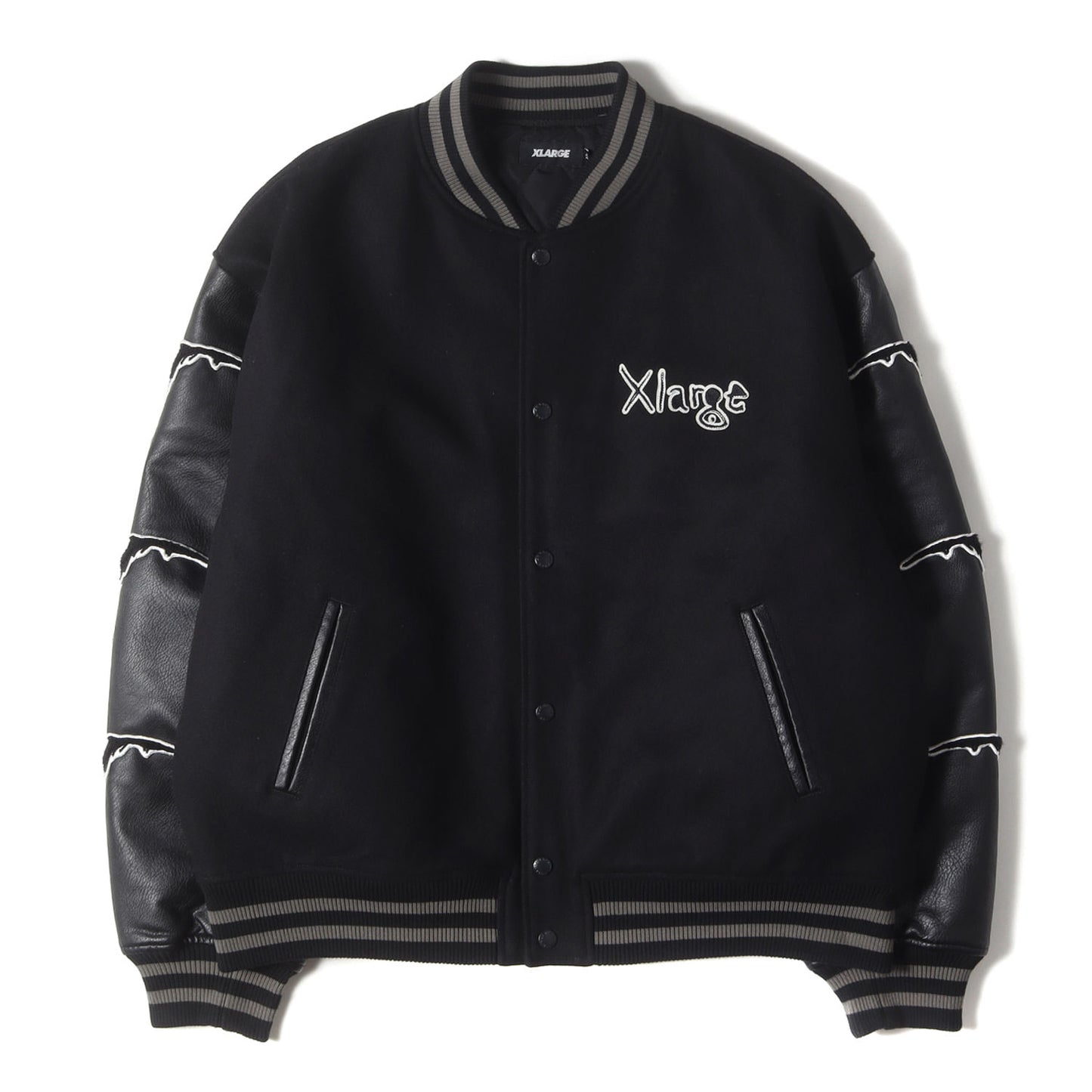 [近年モデル] ×DEATH NOTE フルデコワッペン メルトンウール スタジャン (DEATH NOTE VARSITY JACKET)