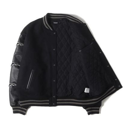 [近年モデル] ×DEATH NOTE フルデコワッペン メルトンウール スタジャン (DEATH NOTE VARSITY JACKET)
