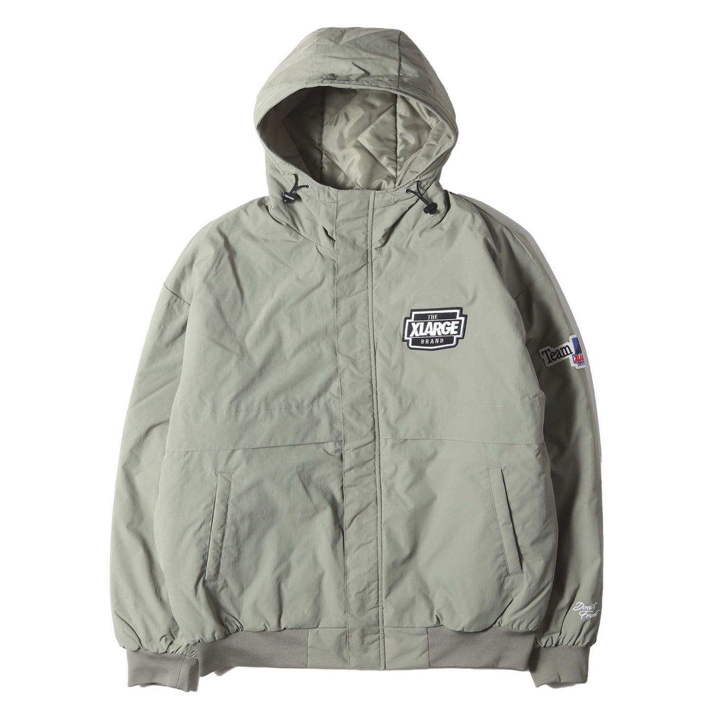 [近年モデル] アーチロゴワッペン ナイロン フーデッド 中綿 ジャケット (NYLON PUFFER JACKET)