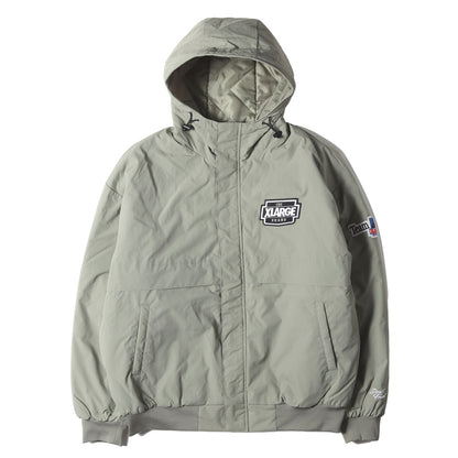 [近年モデル] アーチロゴワッペン ナイロン フーデッド 中綿 ジャケット (NYLON PUFFER JACKET)