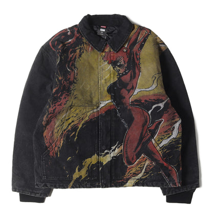 [近年モデル] ×MARVEL X-MEN ダークフェニックス ブラックダック ワークジャケット (X-MEN DARK PHOENIX WORK JACKET)