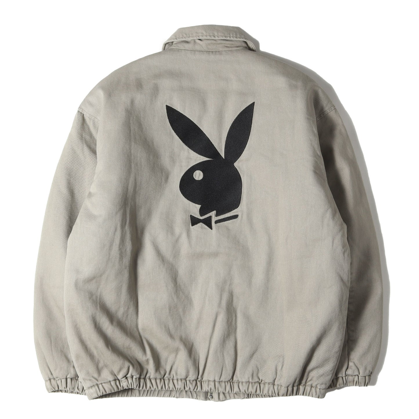 [近年モデル] ×PLAYBOY ラビット刺繍 コットンツイル フルジップ ワークジャケット