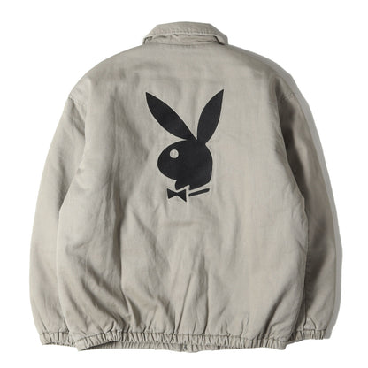 [近年モデル] ×PLAYBOY ラビット刺繍 コットンツイル フルジップ ワークジャケット