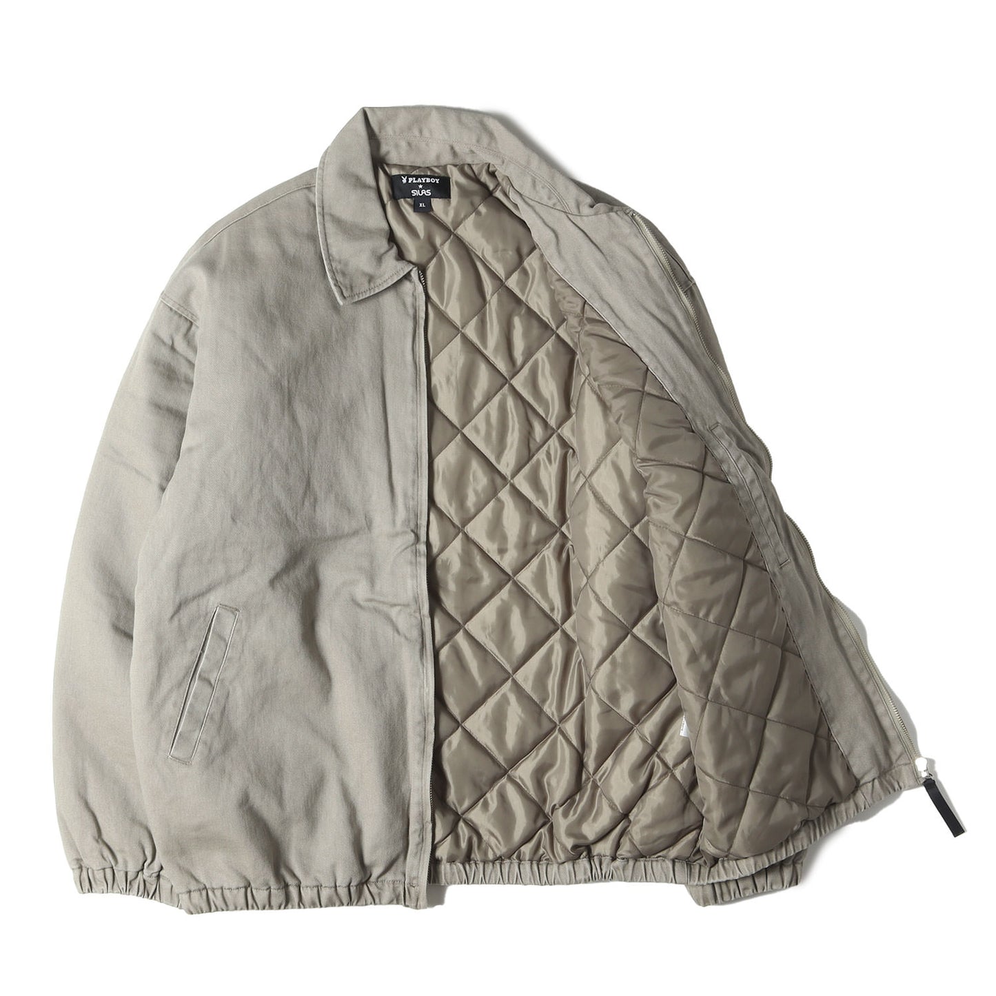 [近年モデル] ×PLAYBOY ラビット刺繍 コットンツイル フルジップ ワークジャケット