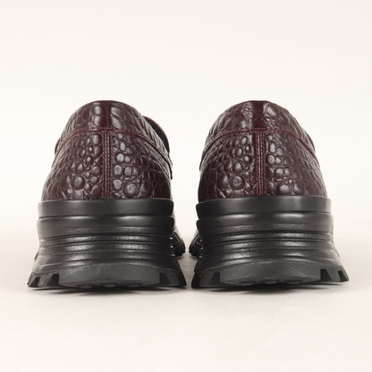 ×ALBER ELBAZ クロコ型押し コイン ローファー (Tod's Happy Moments by Alber Elbaz Croc-Effect Leather Loafers)