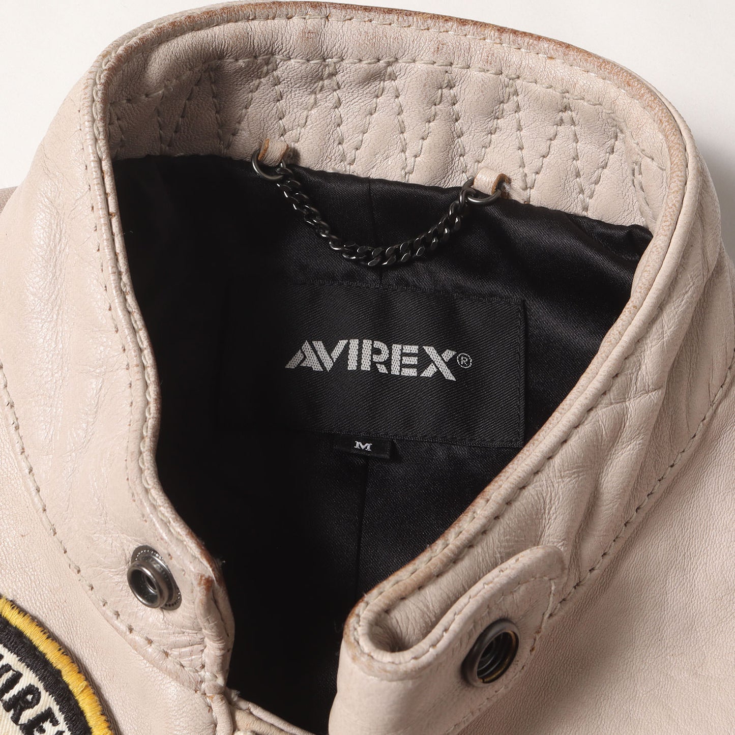 エイジング加工 マルチワッペン シープレザー シングル ライダースジャケット (AGED STAND SINGLE RIDERS)