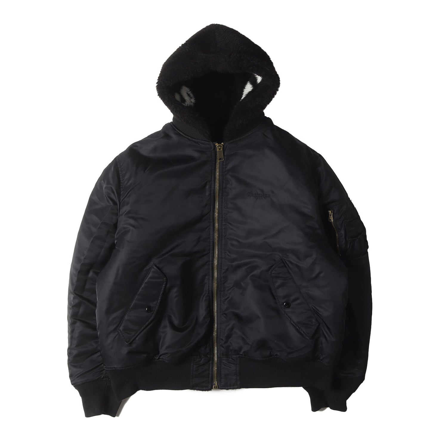 22AW フード付き フェイクファー リバーシブル MA-1 フライトジャケット (Faux Fur Reversible MA-1)