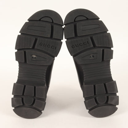 ラバーロゴパッチ レザー サイドゴア ブーツ (LEON CHELSEA BOOTS WITH EMBOSSED LOGO)