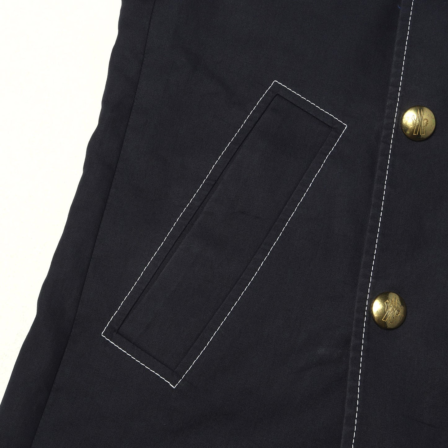 ロゴパッチ付き 金ボタン コットン Pコート (GIACCONE)