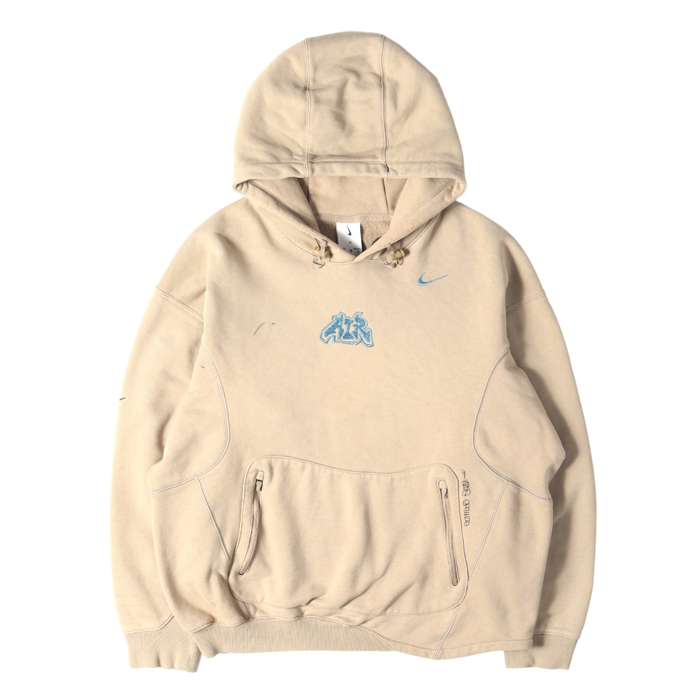 ×NIKE タギングAIRロゴ刺繍 スウェット パーカー (NRG Fleece Hoodie)