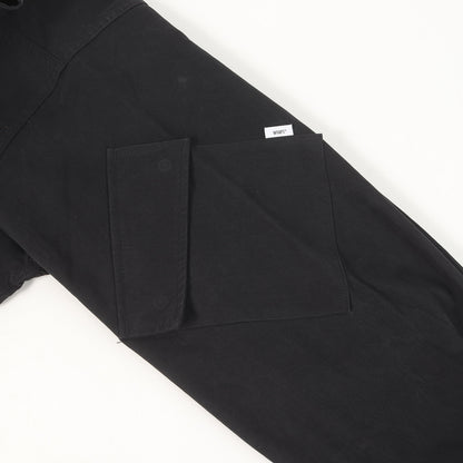 22SS クロスボーン刺繍 コットンナイロンタッサー ノーカラー シャツ ジャケット (SCOUT / LS / NYCO. TUSSAH)