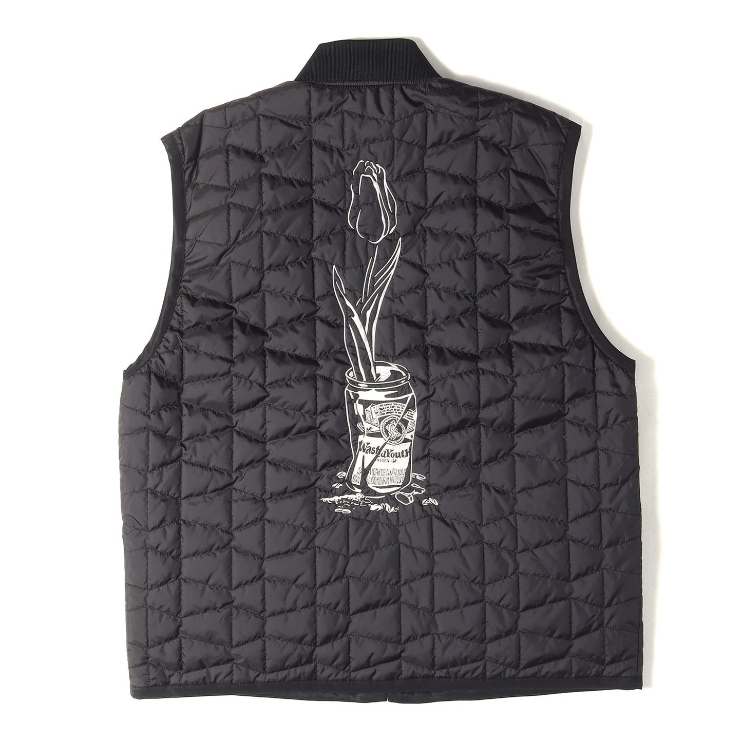 グラフィック刺繍 キルティング フルジップ リバーシブル 中綿 ベスト (QUILTED PUFF REVERSIBLE VEST)