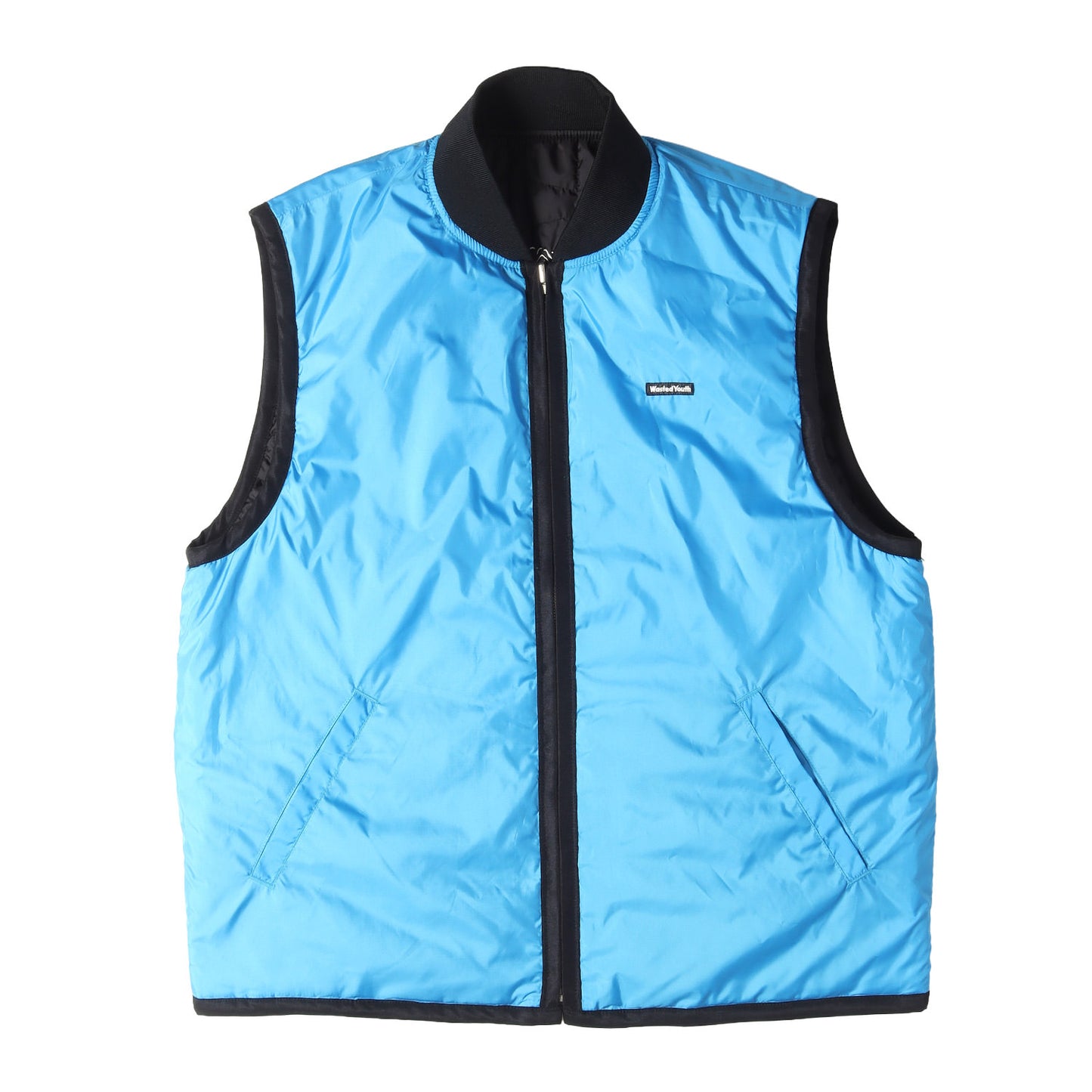 グラフィック刺繍 キルティング フルジップ リバーシブル 中綿 ベスト (QUILTED PUFF REVERSIBLE VEST)