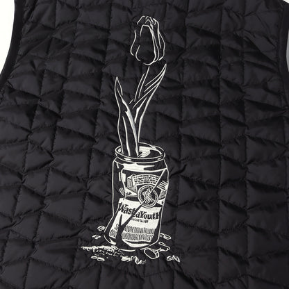 グラフィック刺繍 キルティング フルジップ リバーシブル 中綿 ベスト (QUILTED PUFF REVERSIBLE VEST)