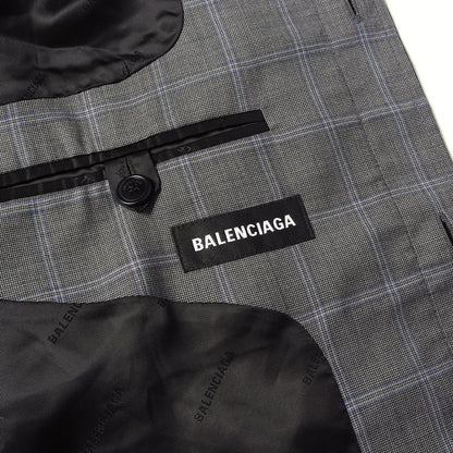 チェック ウール テーラード 比翼ボタン シャツジャケット (Tailored Shirt Jacket)