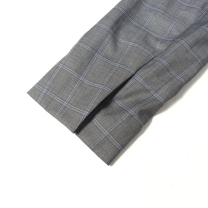 チェック ウール テーラード 比翼ボタン シャツジャケット (Tailored Shirt Jacket)