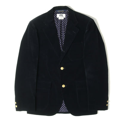 ×BROOKS BROTHERS 裏地ドット ストレッチ コーデュロイ 金ボタン テーラードジャケット / WN-J901 紺ブレ