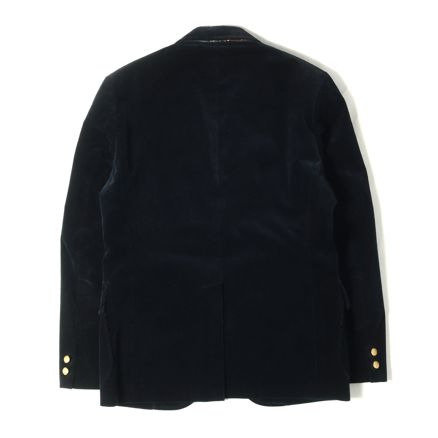 ×BROOKS BROTHERS 裏地ドット ストレッチ コーデュロイ 金ボタン テーラードジャケット / WN-J901 紺ブレ