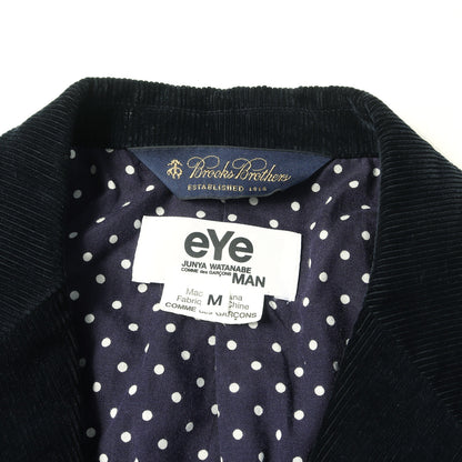 ×BROOKS BROTHERS 裏地ドット ストレッチ コーデュロイ 金ボタン テーラードジャケット / WN-J901 紺ブレ