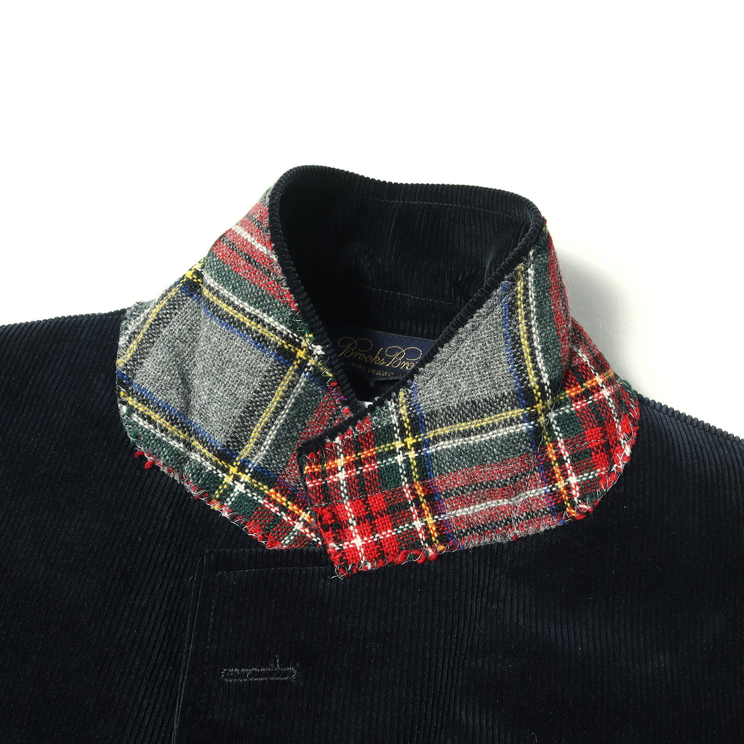 ×BROOKS BROTHERS 裏地ドット ストレッチ コーデュロイ 金ボタン テーラードジャケット / WN-J901 紺ブレ