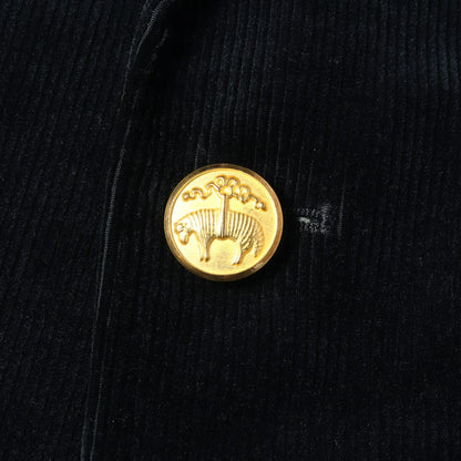 ×BROOKS BROTHERS 裏地ドット ストレッチ コーデュロイ 金ボタン テーラードジャケット / WN-J901 紺ブレ