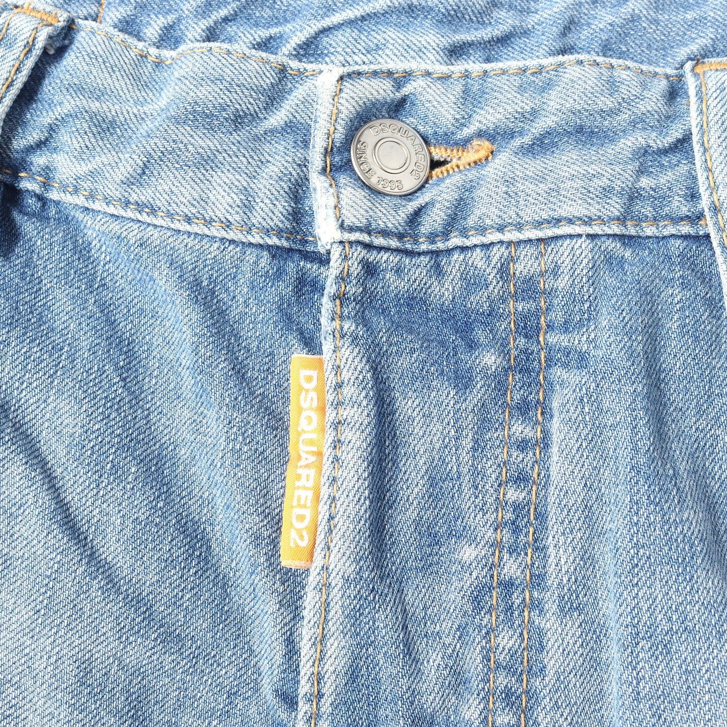 [近年モデル] ×PAC-MAN パックマンワッペン付き クラッシュ加工 スケーター デニムパンツ (Pac-Man Skater Jean)