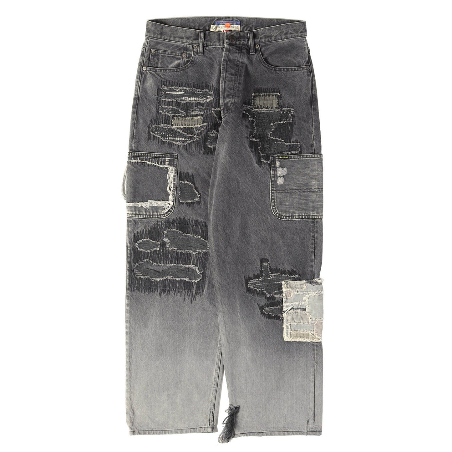 23AW ×Blackmeans パッチワークリペア加工 ルーズフィット デニムパンツ (Mended Loose Fit Jean)