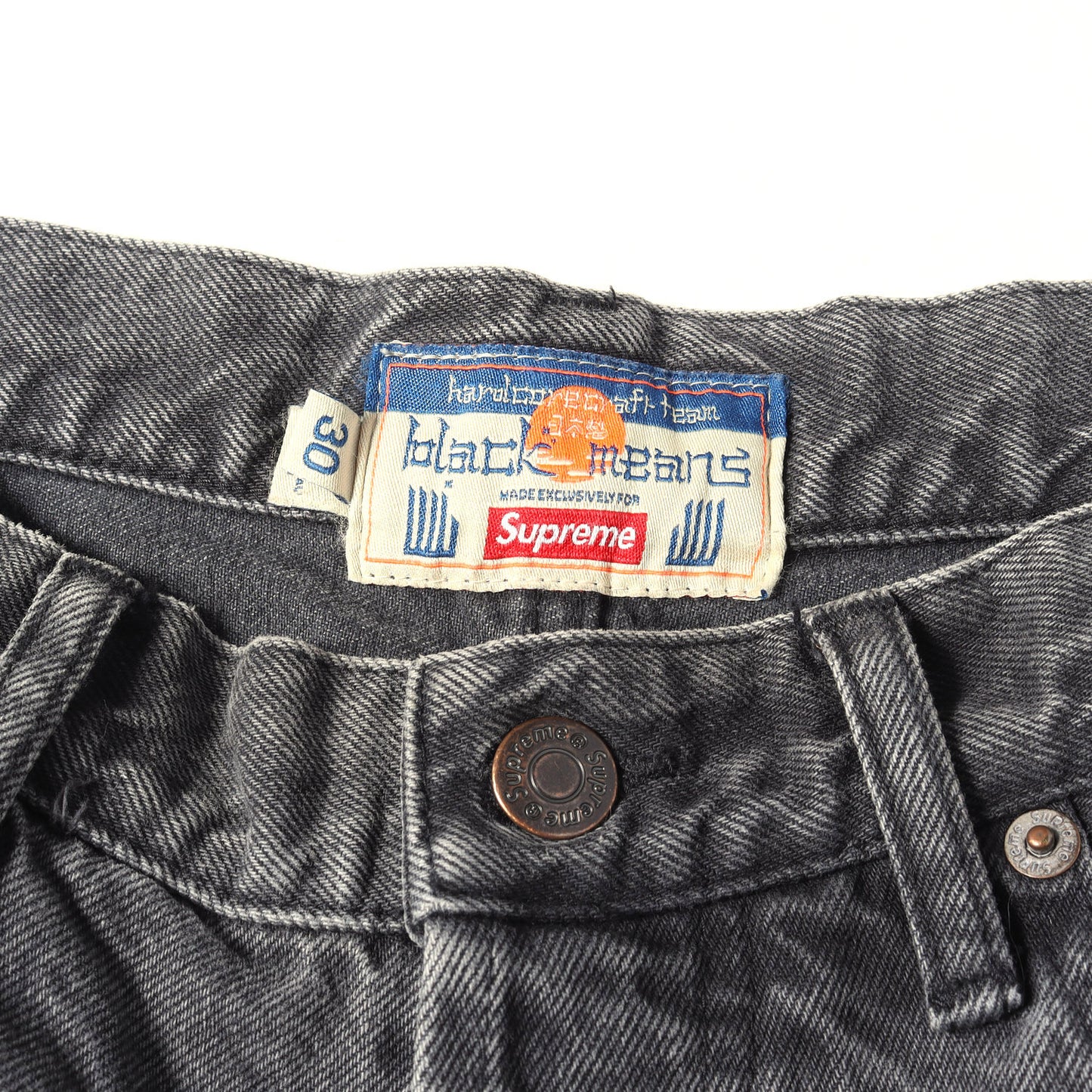 23AW ×Blackmeans パッチワークリペア加工 ルーズフィット デニムパンツ (Mended Loose Fit Jean)