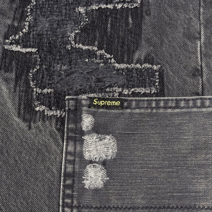 23AW ×Blackmeans パッチワークリペア加工 ルーズフィット デニムパンツ (Mended Loose Fit Jean)