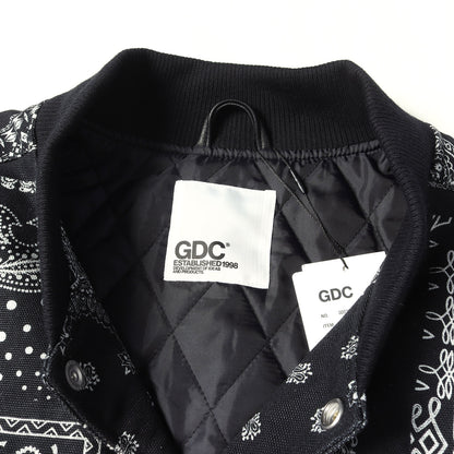 26SS ×MIYAGIHIDETAKA 袖レザー バンダナ柄 キャンバス スタジャン (Stadiam Jumper)