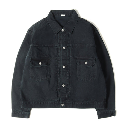 25AW ウォッシュ加工 2ndタイプ ブラック デニム ジャケット (2nd Type Black Denim Jacket)