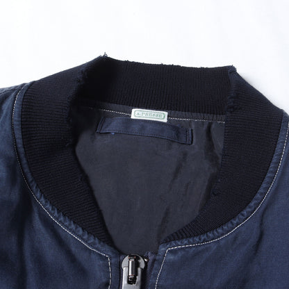 25AW ヴィンテージ加工 シルクコットン フライトジャケット (Vintage Silk Flight Jacket) / MA-1 ボンバージャケット
