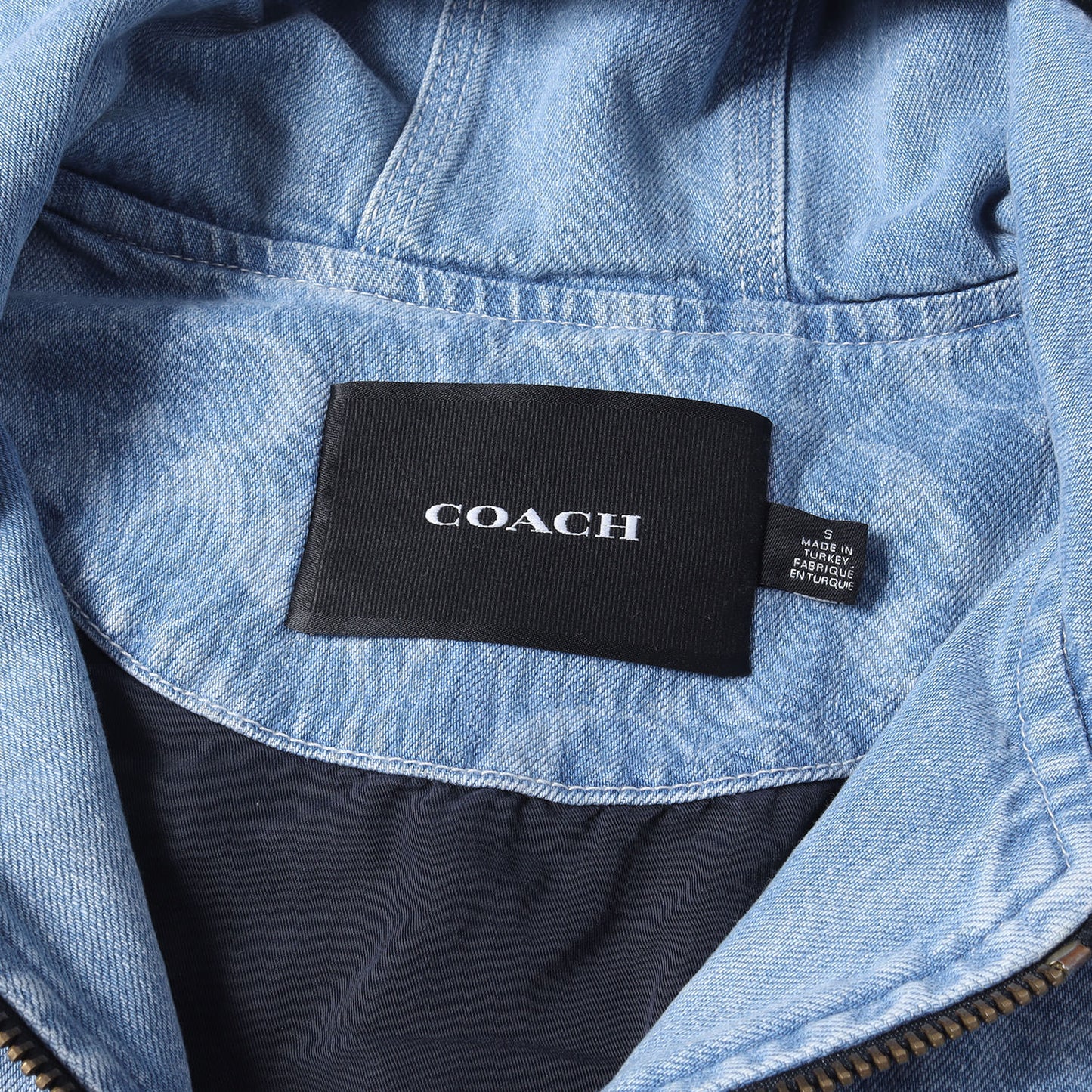 シグネチャー モノグラム デニム フルジップ フーデッド ジャケット (Signature denim Hooded Zip Up Jacket)