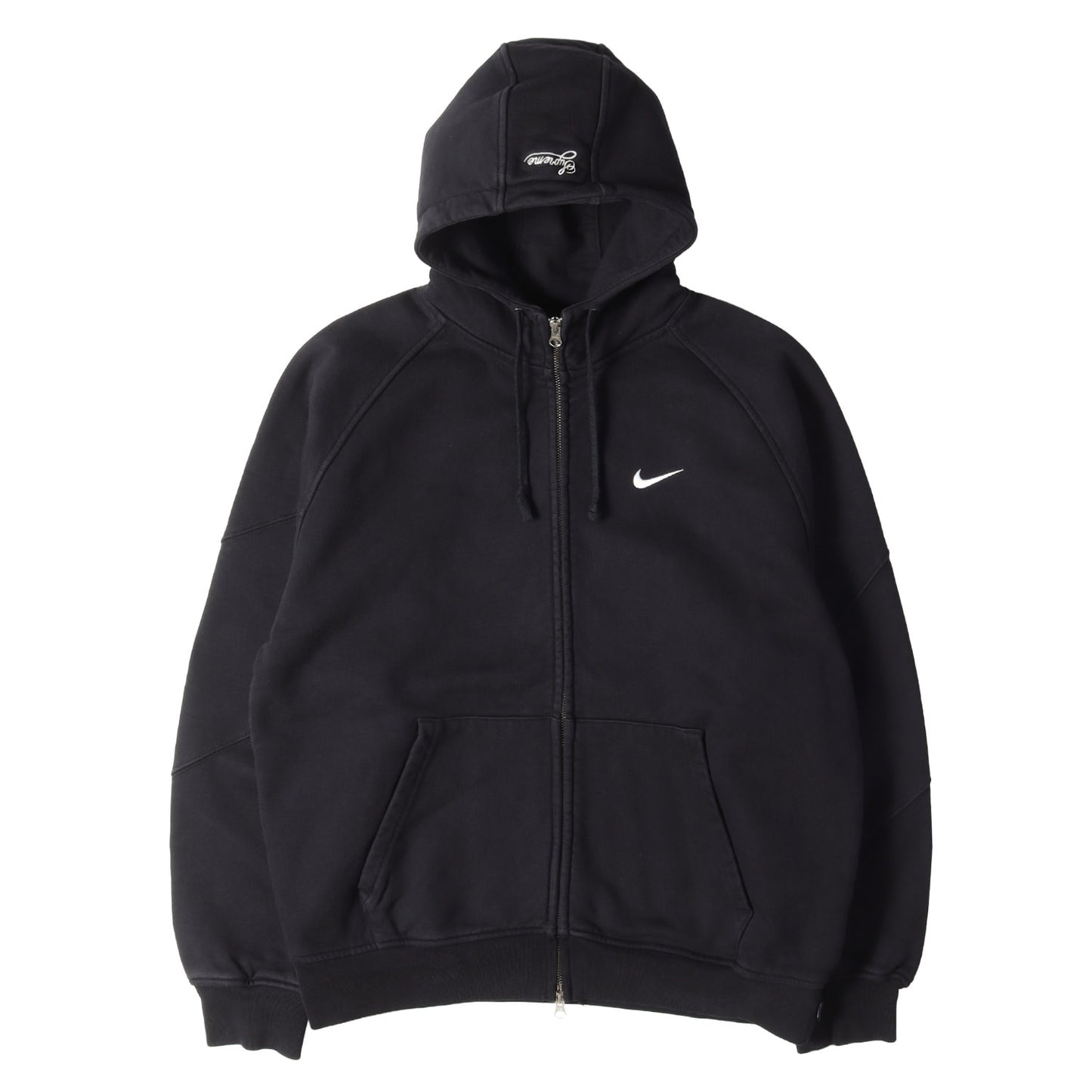 25SS ×NIKE スウッシュマーク刺繍 フルジップ スウェット パーカー (Zip Up Hooded Sweatshirt)