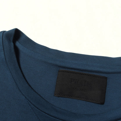 [近年モデル] トライアングルロゴプレート付 前V クルーネック Tシャツ (UJN861 S232 240)
