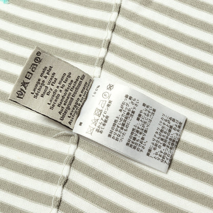 デザイン ボーダー コットンニット クルーネック Tシャツ