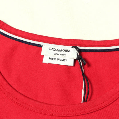 リブ付きポケット クルーネック Tシャツ