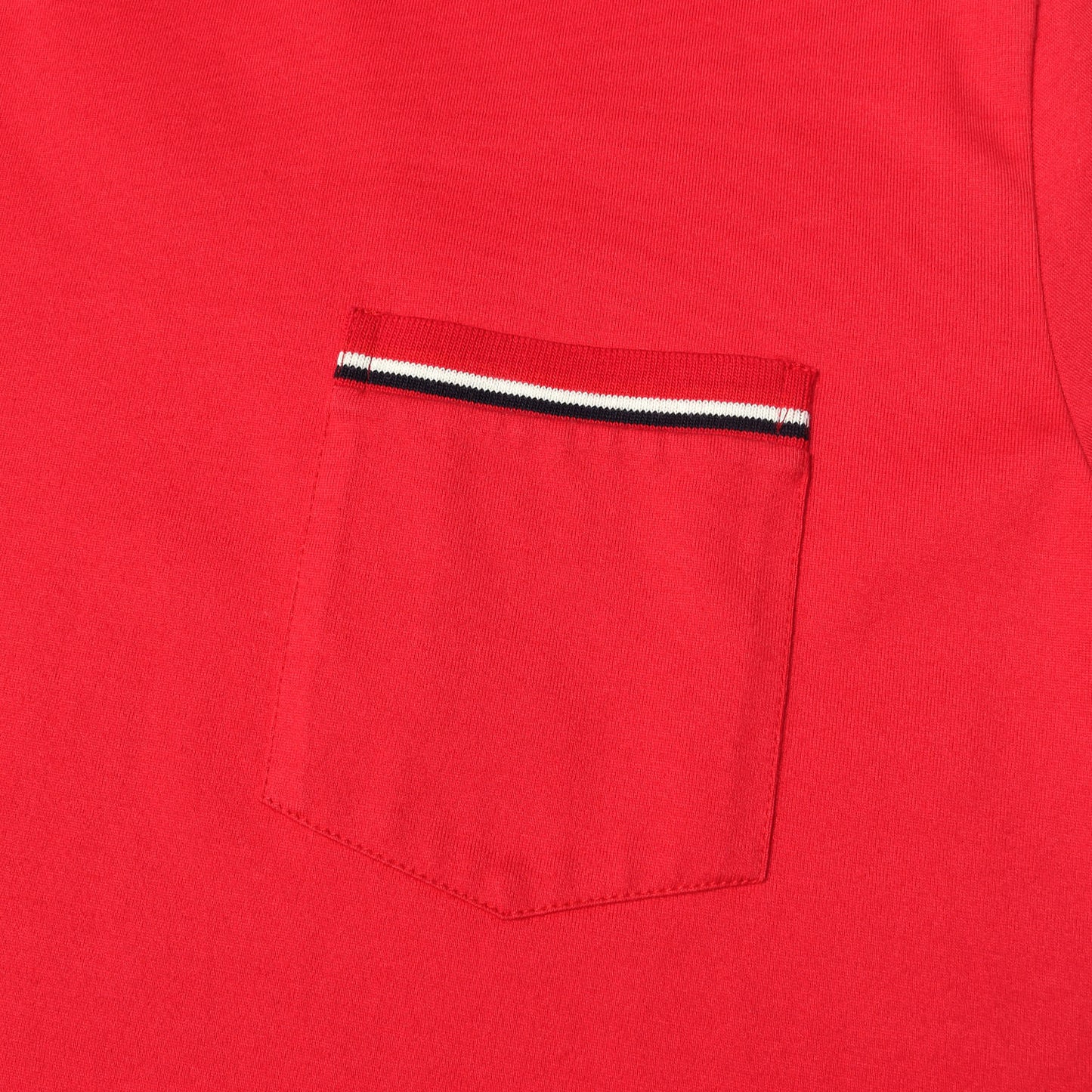リブ付きポケット クルーネック Tシャツ