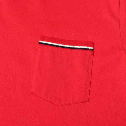 リブ付きポケット クルーネック Tシャツ